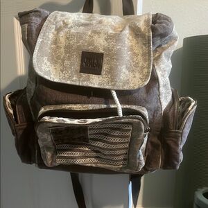 Brown and Cream Backpack